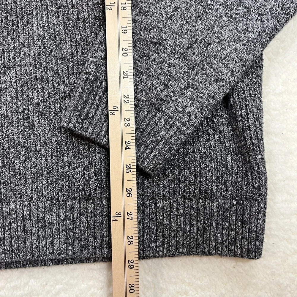 Old Navy Sweater Mens XXL Gray Shawl Neck Pullover Marled Knit Ribbed